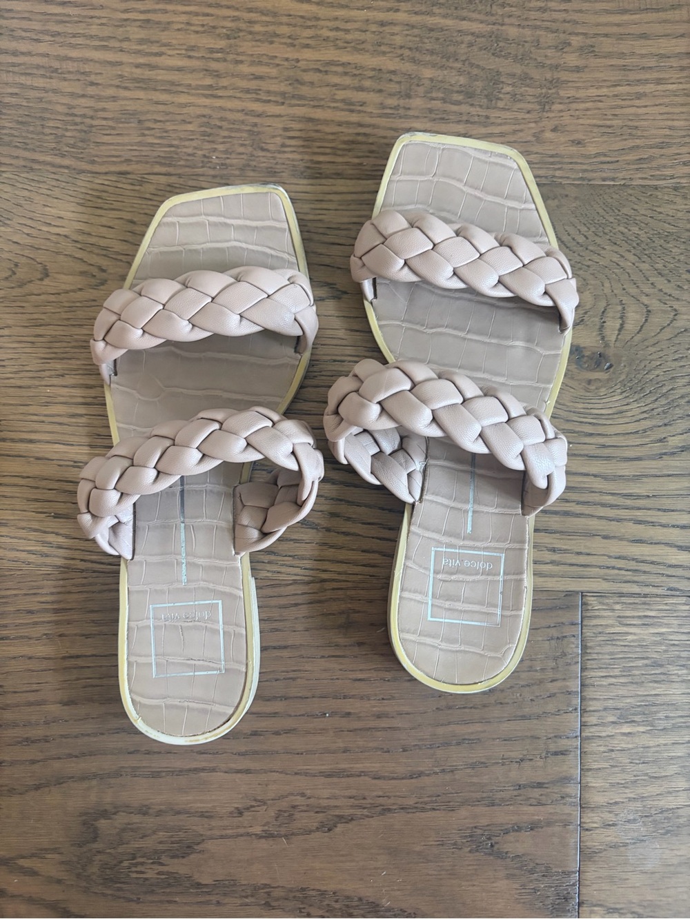 Dolce Vita Braided Slide Sandals | beige | 7